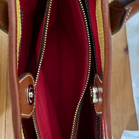 Dooney & Bourke Maze and Brown Pebble Leather Tote - Picture 14 of 14